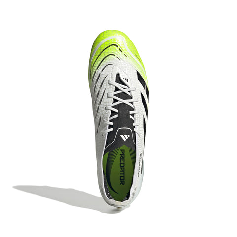 PREDATOR ELITE Firm Ground Football Boots Ftwr White / Core Black / Lucid Lemon / 10