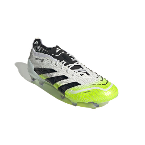 PREDATOR ELITE Firm Ground Football Boots Ftwr White / Core Black / Lucid Lemon / 10