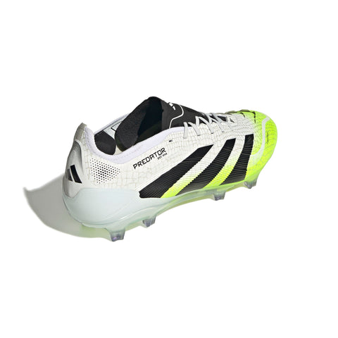 PREDATOR ELITE Firm Ground Football Boots Ftwr White / Core Black / Lucid Lemon / 10
