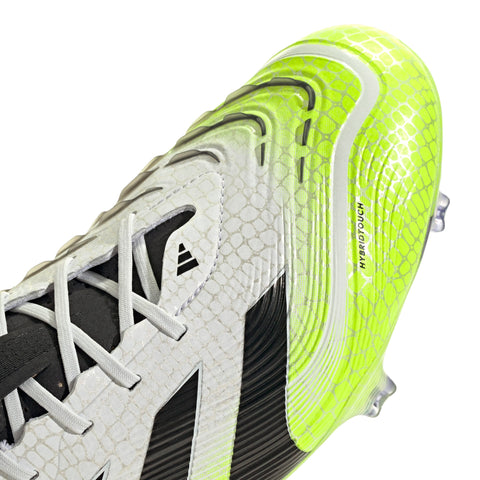 PREDATOR ELITE Firm Ground Football Boots Ftwr White / Core Black / Lucid Lemon / 10