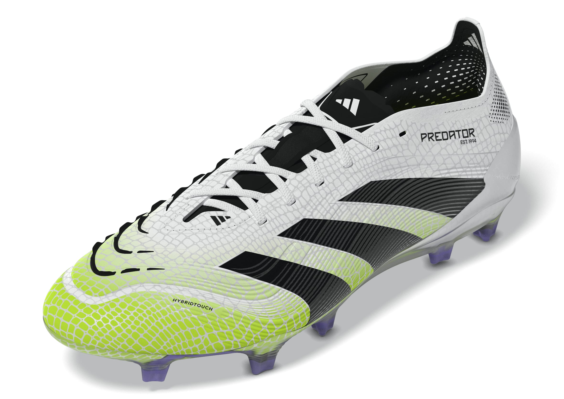 PREDATOR ELITE Firm Ground Football Boots Ftwr White / Core Black / Lucid Lemon / 10