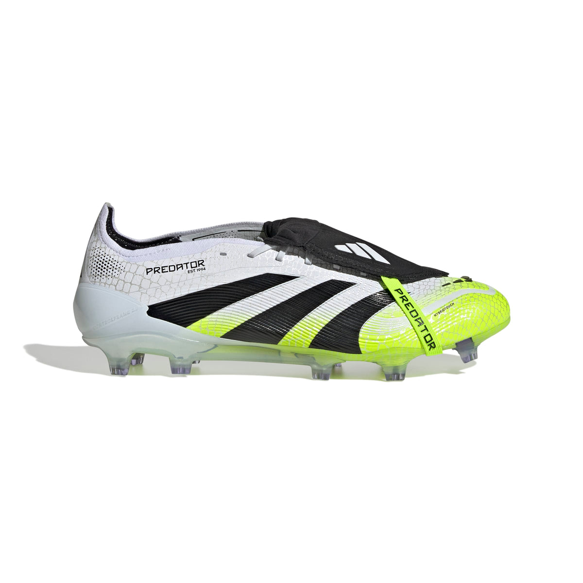 PREDATOR ELITE Fold-Over Tongue Firm Ground Football Boots Ftwr White / Core Black / Lucid Lemon / 10