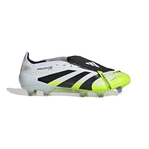 PREDATOR ELITE Fold-Over Tongue Firm Ground Football Boots Ftwr White / Core Black / Lucid Lemon / 10