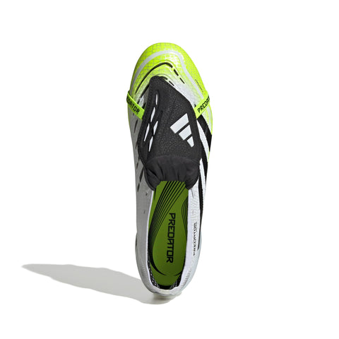 PREDATOR ELITE Fold-Over Tongue Firm Ground Football Boots Ftwr White / Core Black / Lucid Lemon / 10