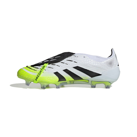 PREDATOR ELITE Fold-Over Tongue Firm Ground Football Boots Ftwr White / Core Black / Lucid Lemon / 10