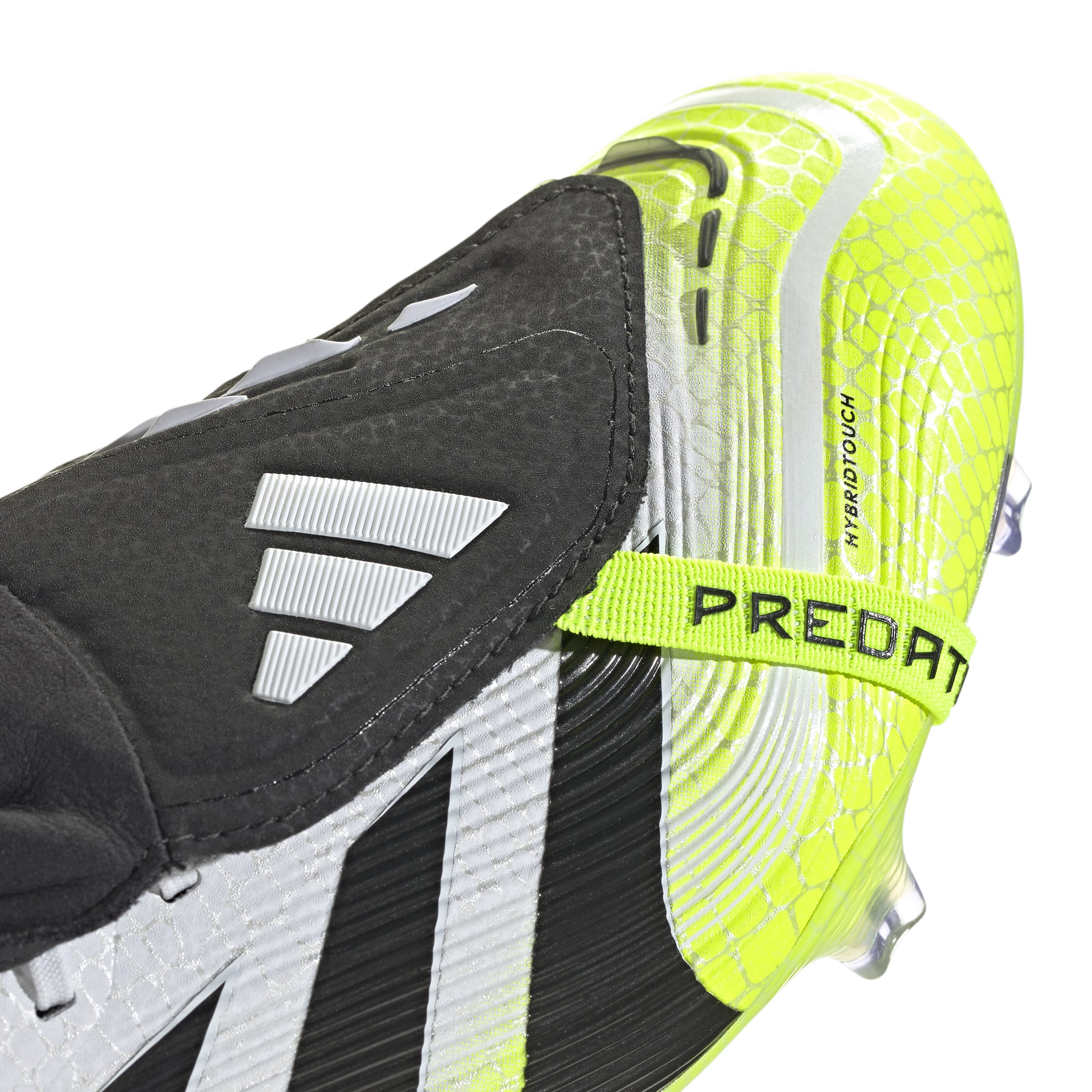 PREDATOR ELITE Fold-Over Tongue Firm Ground Football Boots Ftwr White / Core Black / Lucid Lemon / 10