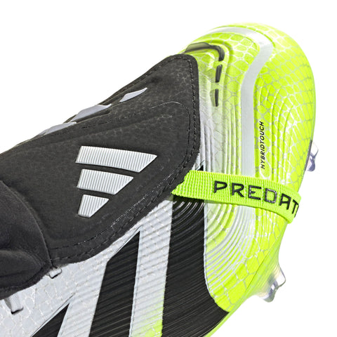 PREDATOR ELITE Fold-Over Tongue Firm Ground Football Boots Ftwr White / Core Black / Lucid Lemon / 10