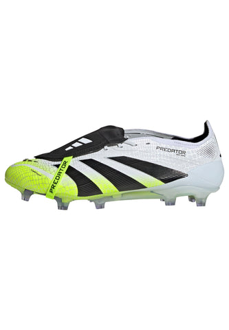 PREDATOR ELITE Fold-Over Tongue Firm Ground Football Boots Ftwr White / Core Black / Lucid Lemon / 10