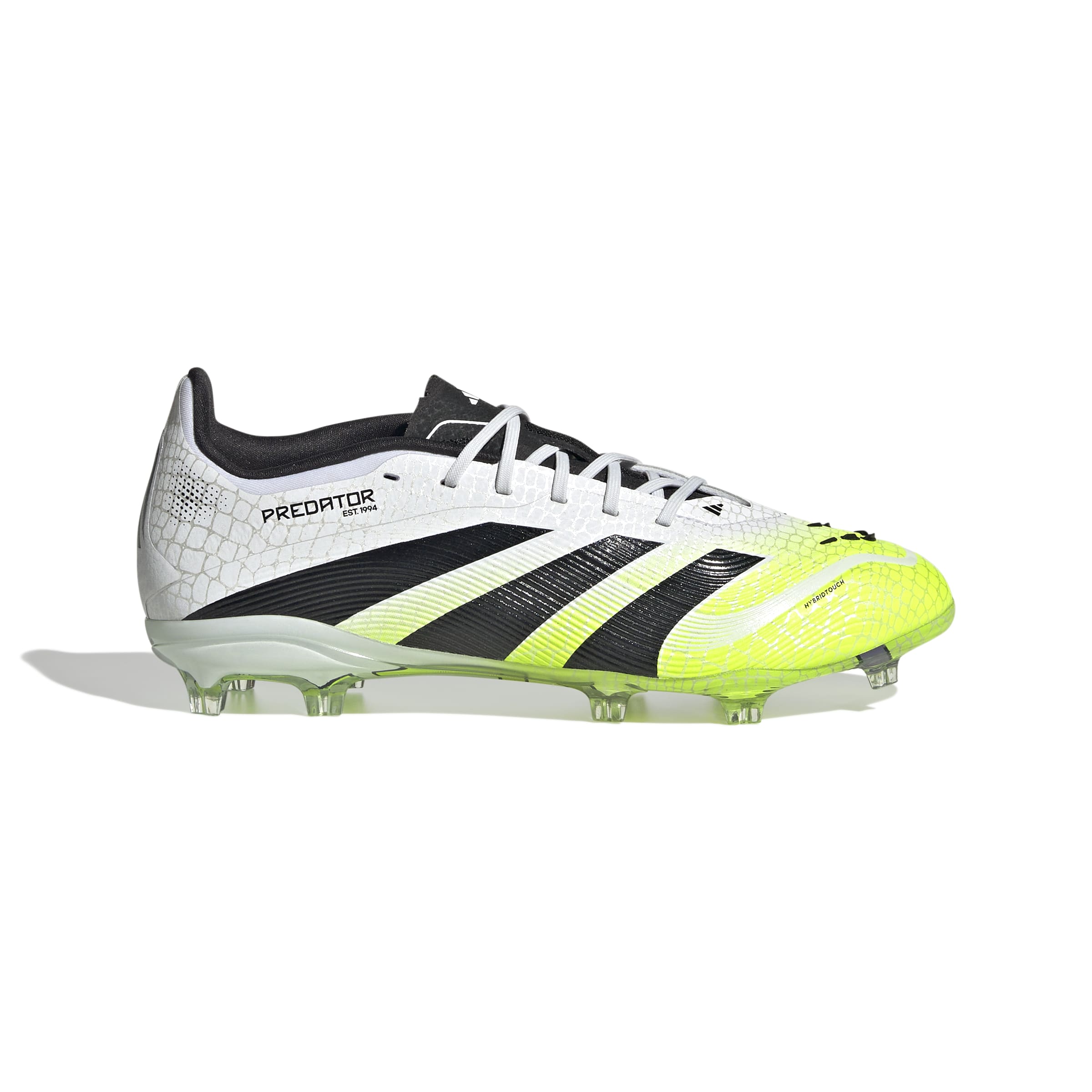 PREDATOR ELITE Firm Ground Football Boots Kids Ftwr White / Core Black / Lucid Lemon / 4