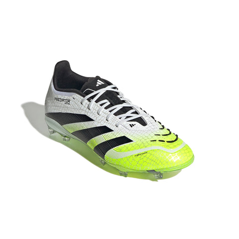 PREDATOR ELITE Firm Ground Football Boots Kids Ftwr White / Core Black / Lucid Lemon / 4