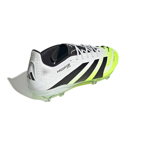 PREDATOR ELITE Firm Ground Football Boots Kids Ftwr White / Core Black / Lucid Lemon / 4