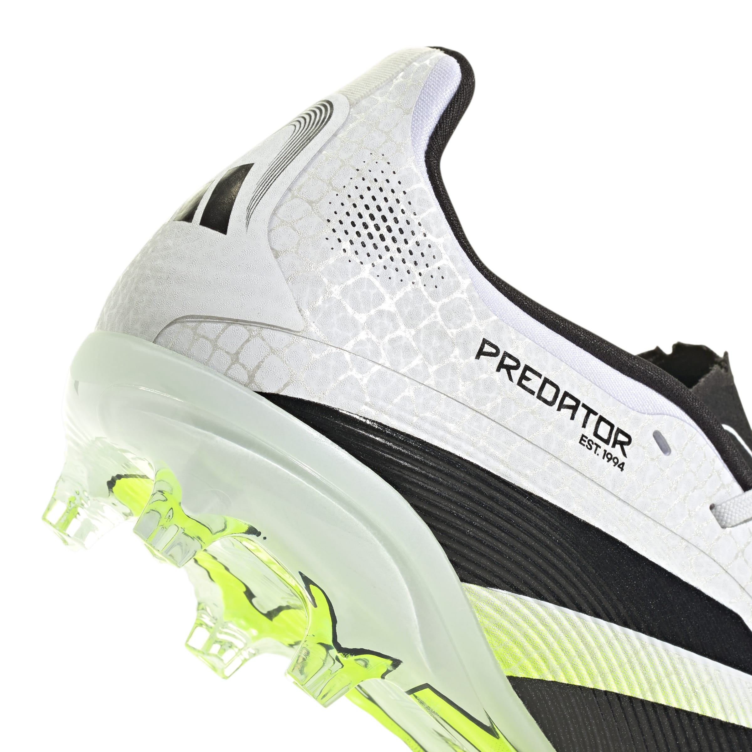 PREDATOR ELITE Firm Ground Football Boots Kids Ftwr White / Core Black / Lucid Lemon / 4