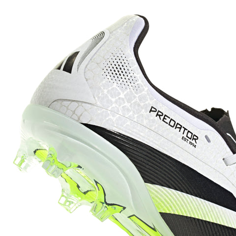 PREDATOR ELITE Firm Ground Football Boots Kids Ftwr White / Core Black / Lucid Lemon / 4