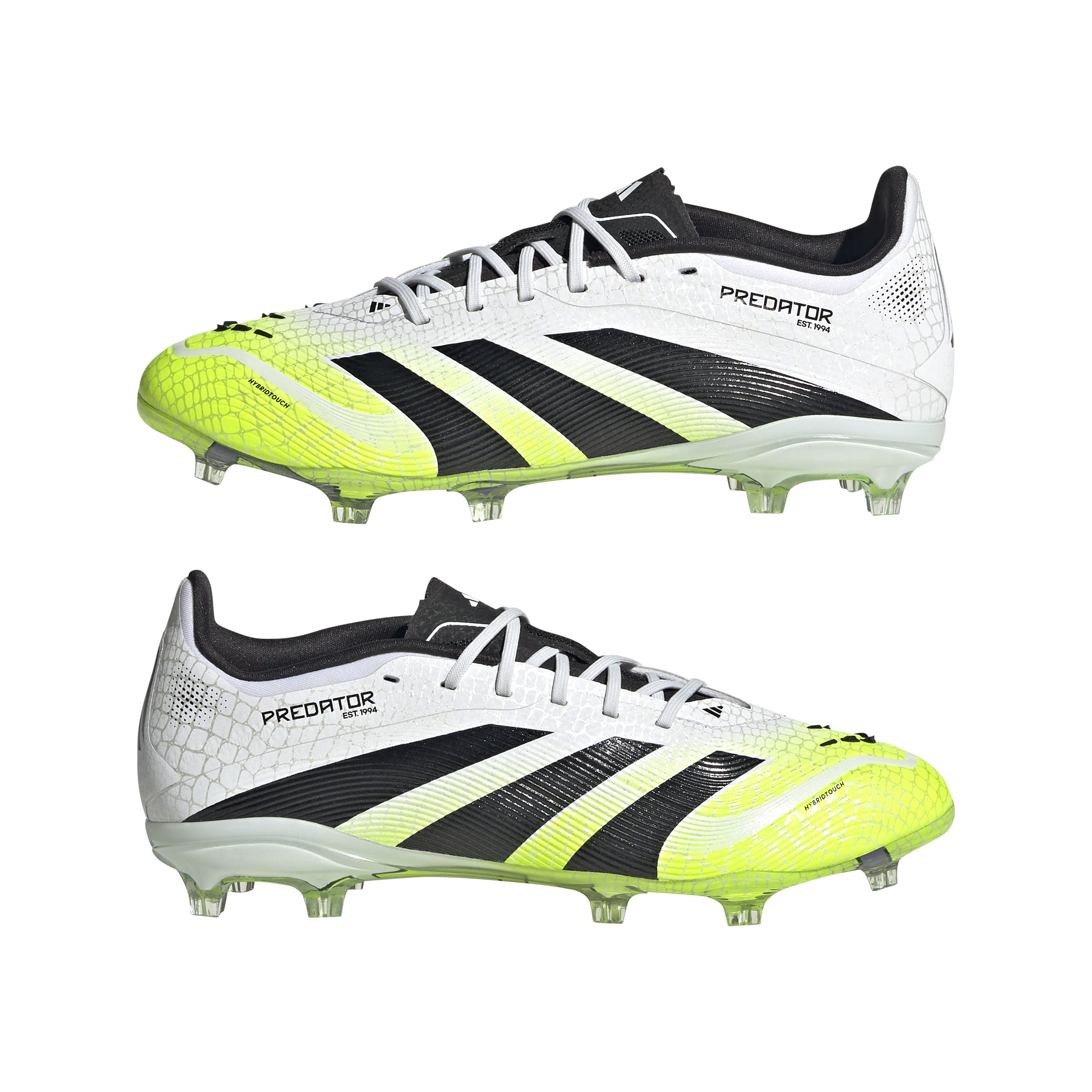 PREDATOR ELITE Firm Ground Football Boots Kids Ftwr White / Core Black / Lucid Lemon / 4