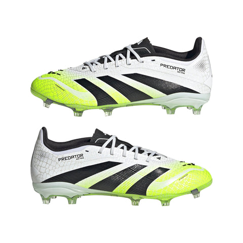 PREDATOR ELITE Firm Ground Football Boots Kids Ftwr White / Core Black / Lucid Lemon / 4