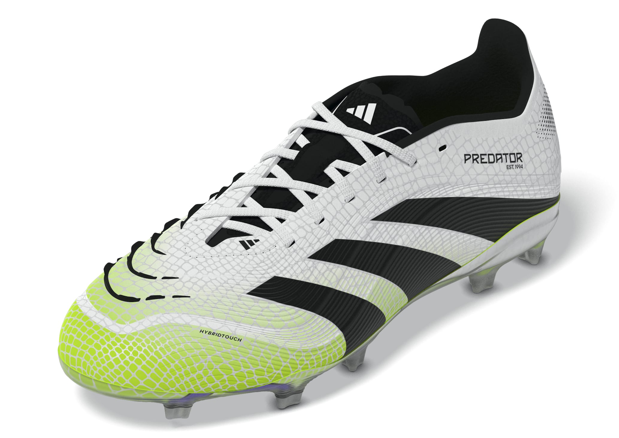 PREDATOR ELITE Firm Ground Football Boots Kids Ftwr White / Core Black / Lucid Lemon / 4
