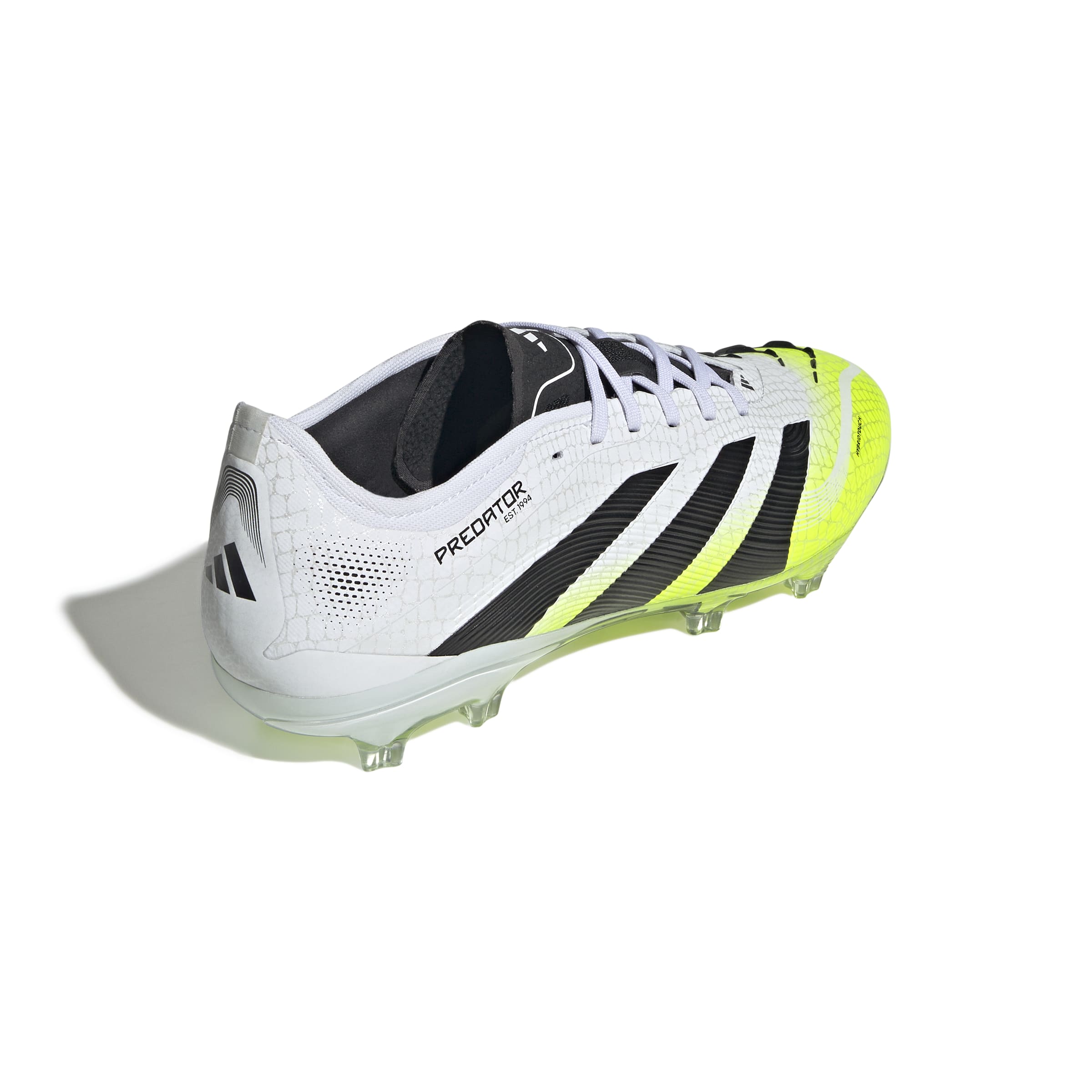 PREDATOR PRO Firm Ground Football Boots Ftwr White / Core Black / Lucid Lemon / 10