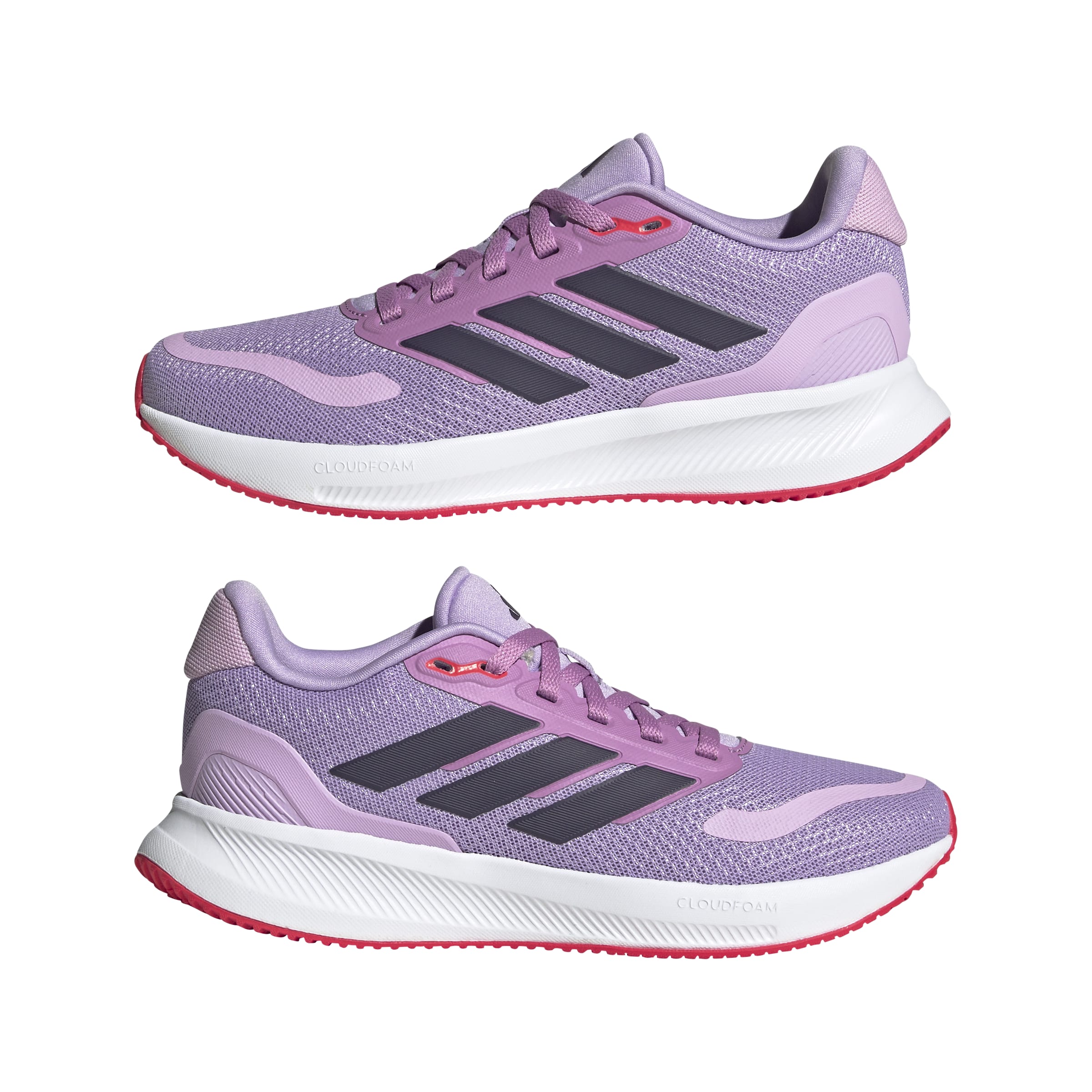 RUNFALCON 5 SHOES JUNIOR Powder Plum / Aurora Plum / Lucid Red / 4