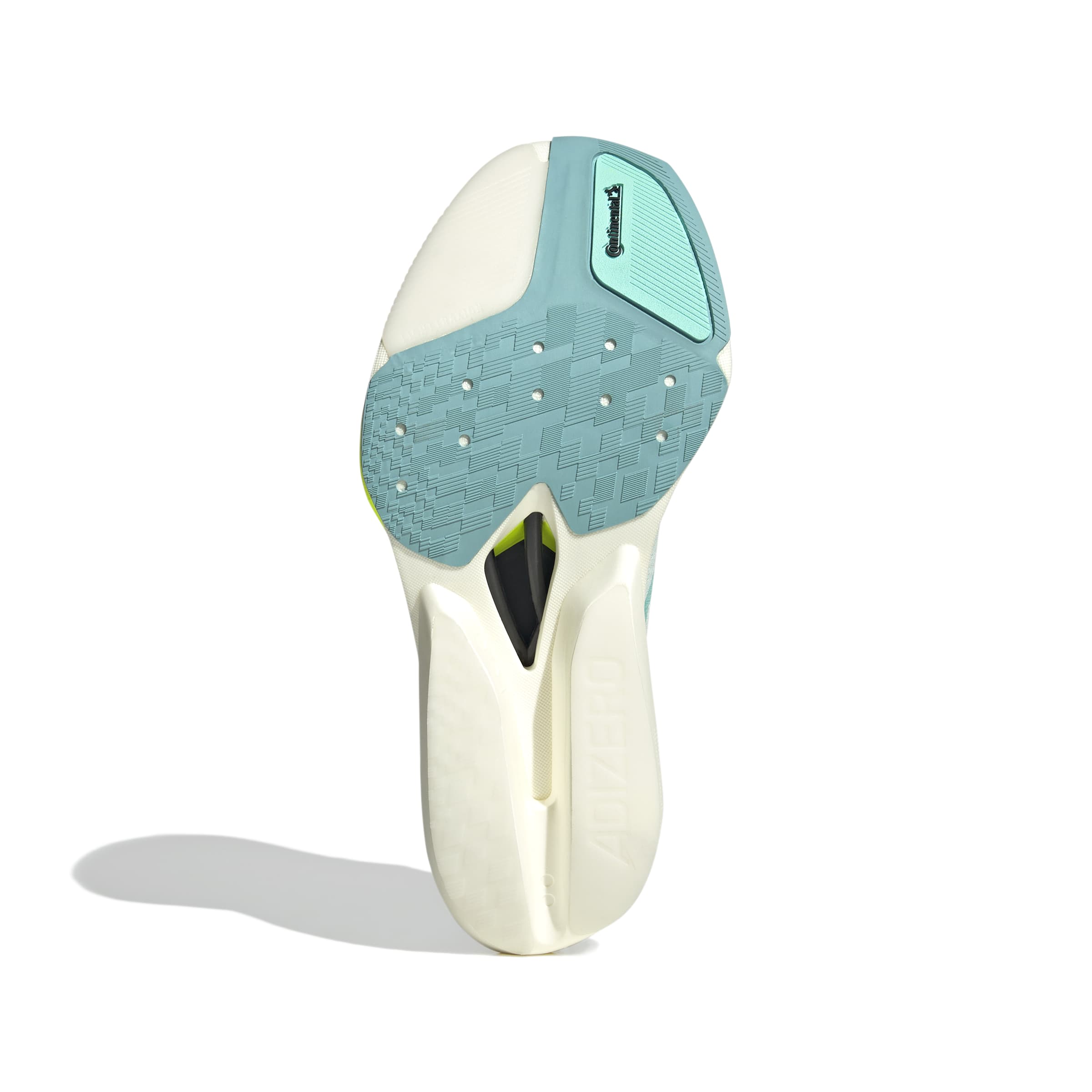 Adizero Prime X3 Strung Running Shoes Flash Aqua / Zero Met. / Lucid Lemon / 10