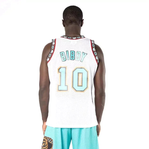 Maillot de joueur Mitchell & Ness Mike Bibby turquoise/rouge des Vancouver Grizzlies - Saison 1998/99 Fadeaway Swingman pour homme Maillot de joueur Mitchell & Ness Mike Bibby turquoise/rouge des Vancouver Grizzlies - Saison 1998/99 Fadeaway Swingman pour homme