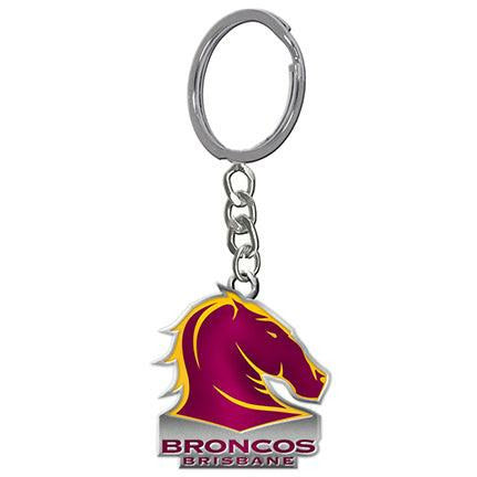 Brisbane Broncos Metal Keyring 