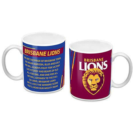 Brisbane Lions Logo & Song Mug 