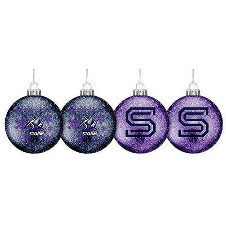 Melbourne Storm Glitter Baubles 