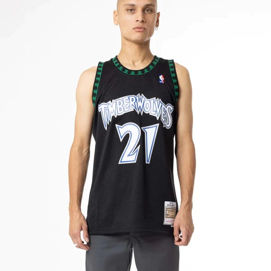 Mitchell & Ness - Kevin Garnett 21, Timberwolves 97-98 Road NBA Swingman Jersey 