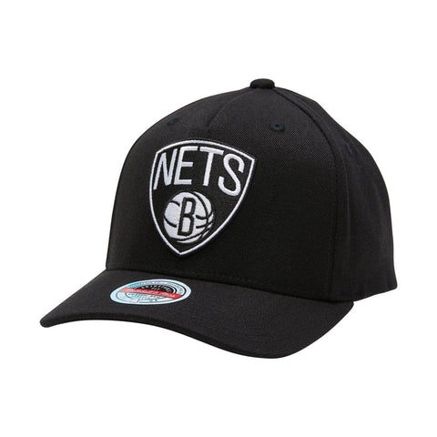 Mitchell & Ness - New Jersey Nets Black & White Team Logo 5 Panel Classic Red Snapback 