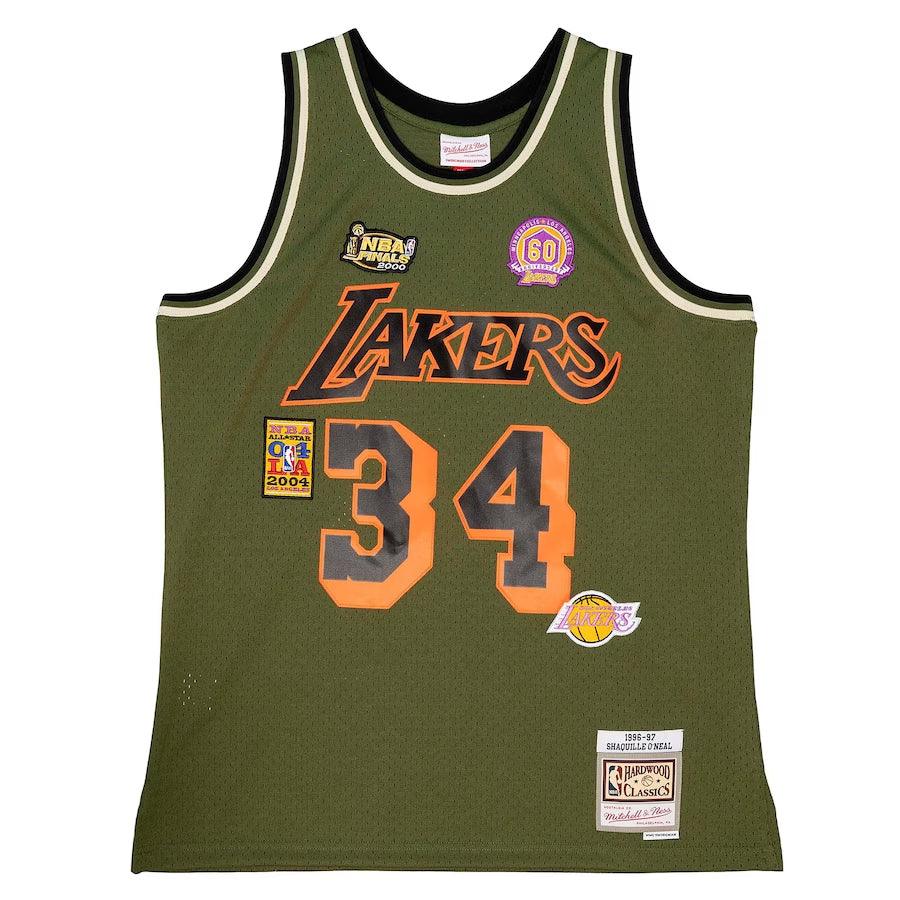Mitchell & Ness - Shaquille Oneal 34, LA Lakers NBA Flight Swingman Jersey 