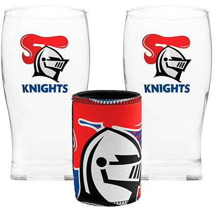 Newcastle Knights Pint Glasses & Cooler 