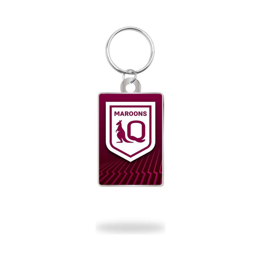 Queensland Maroons Metal Keyring 