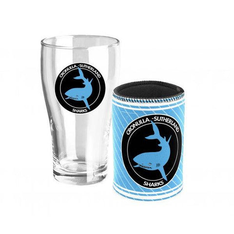 Sharks Heritage Pint & Cooler Set 