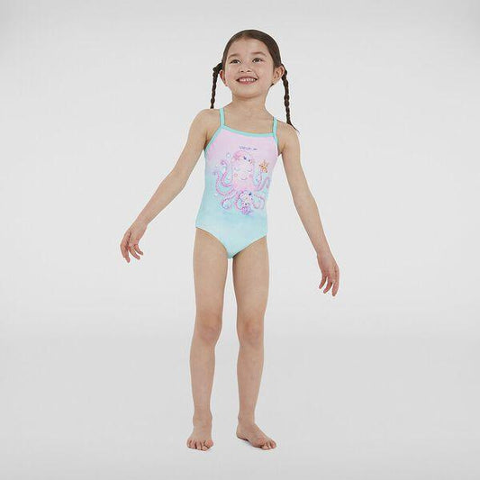 Speedo Toddler Girls Thinstrap Applique Swimsuit 