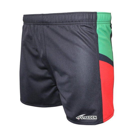 Steeden Rugby League Shorts - Black/Green/Red 