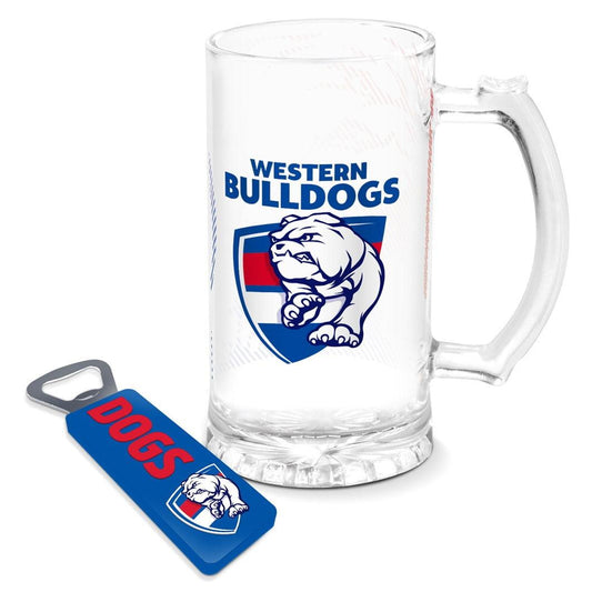 Western Bulldogs Stein & Bottle Opener Pack 