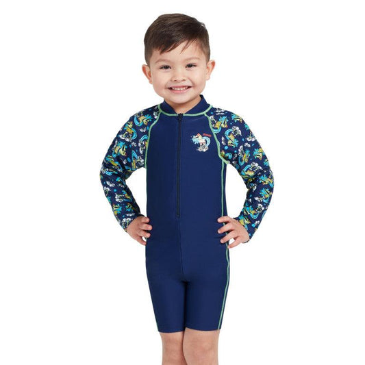 Zoggs Boys Crocodile Surfer Long Sleeve All in One 