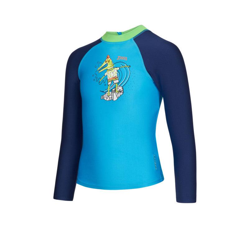 Zoggs Boys Crocodile Surfer Long Sleeve Sun Top 